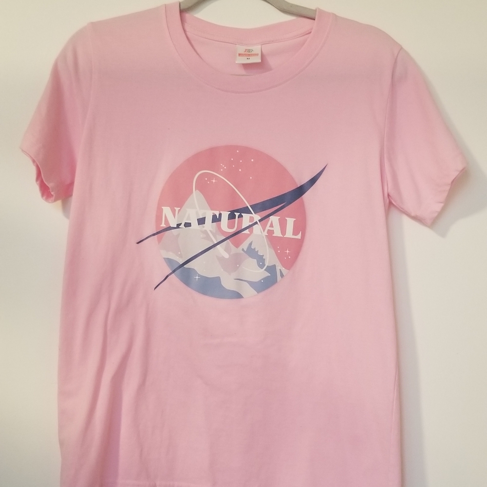 Pink Tshirt with NASA like design